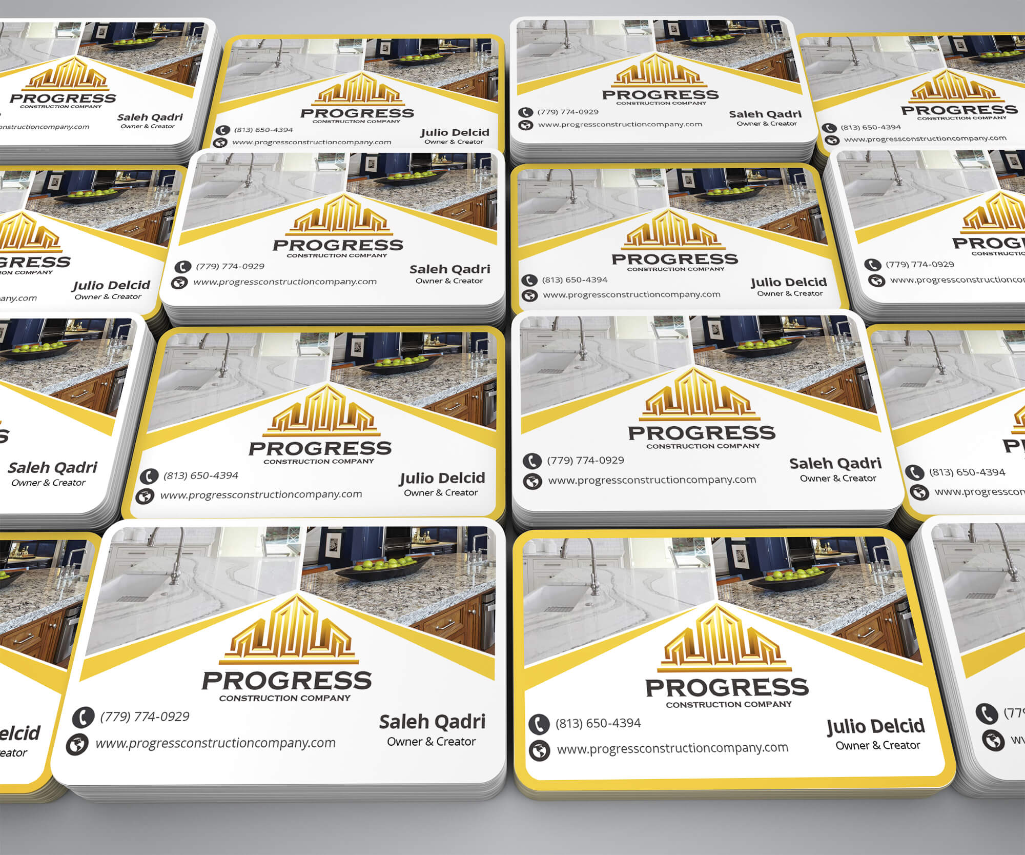 Progress Construction Business Cards
